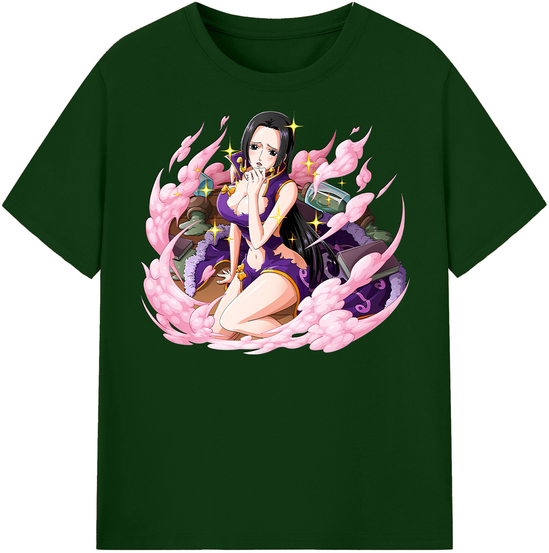 ワンピース ボア・ハンコック ONE PIECE Boa·Hancock 綿100％半袖Tシャツ（フロントプリント）